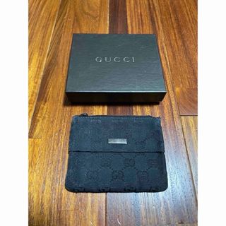 Gucci - GUCCI キャンバス 小物入れ用ポーチ（テッシュケース付き） 