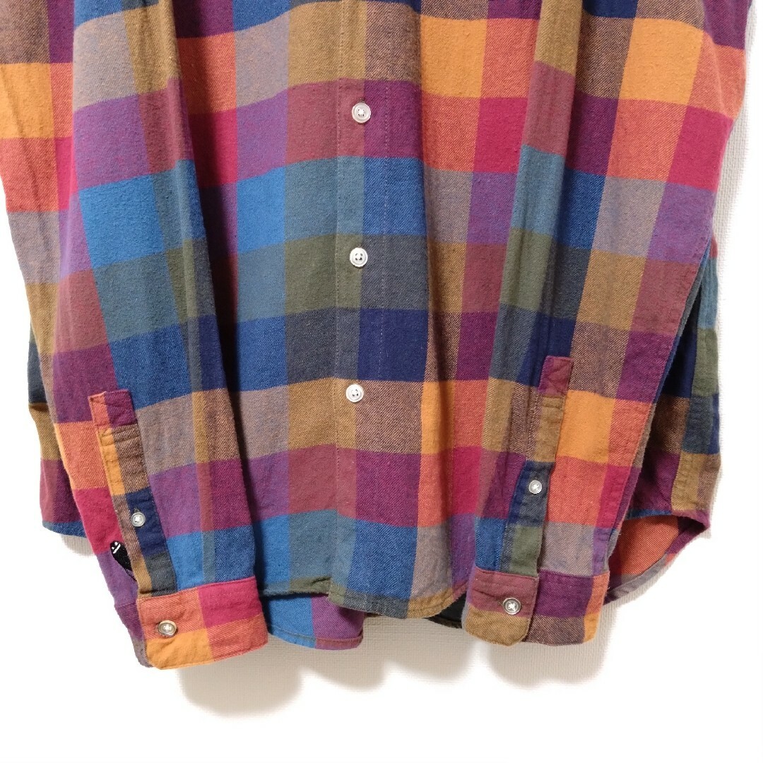 Design Tshirts Store graniph(グラニフ)のシャツ　メンズ　古着　ブロックチェック　グラニフ　カジュアル　M　春秋　刺繍 メンズのトップス(シャツ)の商品写真