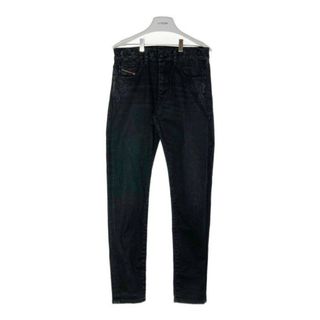 ディーゼル(DIESEL)の★DIESEL ディーゼル D-STRUKT ストレッチ ブラックデニム スリムパンツ プリント ブラック 009KT Size 28(デニム/ジーンズ)