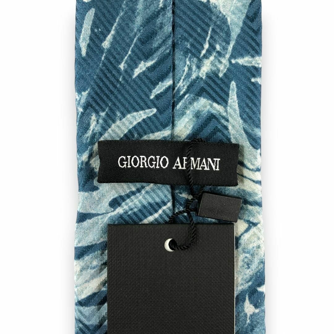 Armani(アルマーニ)の【6053】未使用保管品！ ジョルジオアルマーニ　ネクタイ　水色系　総柄 メンズのファッション小物(ネクタイ)の商品写真