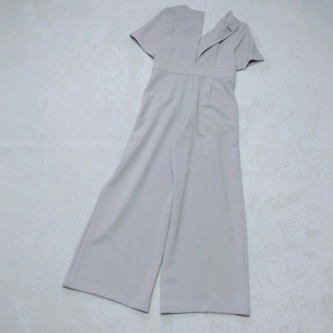 Flolia(フロリア)のフロリア　セットアップ　ノーカラージャケット　オールインワン　自宅洗可能 レディースのフォーマル/ドレス(スーツ)の商品写真