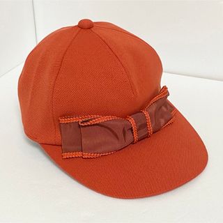 CA4LA - 新品 CA4LA カシラ 帽子 キャップ リボン レッド オレンジ