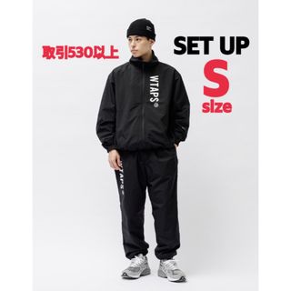 ダブルタップス(W)taps)のWTAPS TRACK JACKET SPST2001 BLACK Sセット(ナイロンジャケット)