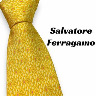 Ferragamo - 【6066】未使用に近い！ サルヴァトーレフェラガモ　ネクタイ　イエロー系