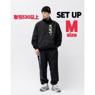 ダブルタップス(W)taps)のWTAPS TRACK JACKET SPST2001 BLACK Mセット(ナイロンジャケット)