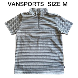 VAN SPORTS ヴァンスポーツ レディース ボーダー 半袖シャツ サイズM(ウェア)