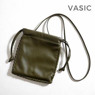 ヴァジック(VASIC)の825*美品 VASIC ヴァジック レザー 2way 巾着 ショルダーバッグ(ショルダーバッグ)