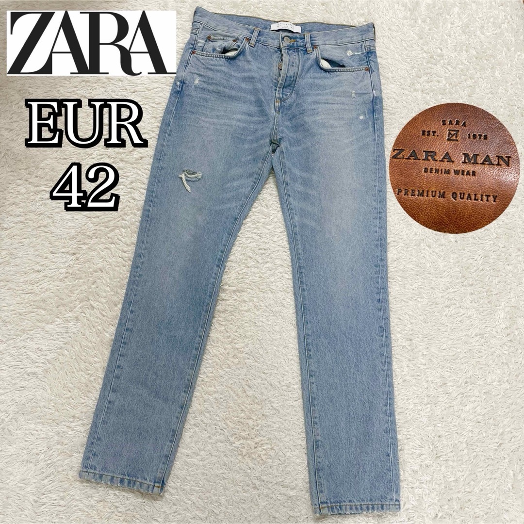 ZARA(ザラ)のZARA ザラ PREMIUM DENIM デニム　ジーンズ　ボタンフライ　L メンズのパンツ(デニム/ジーンズ)の商品写真