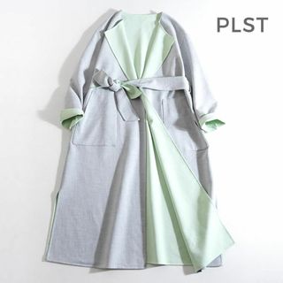 PLST - 841*美品 PLST プラステ リバーシブルノーカラー 春コート M