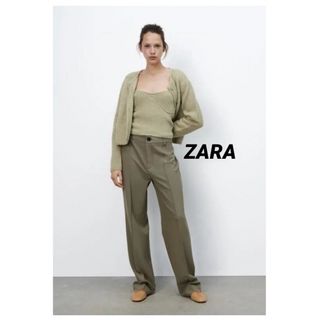 ザラ(ZARA)の☆ZARA ザラ ハイウエストプリーツパンツ 新品・未使用・タグ付き！(カジュアルパンツ)