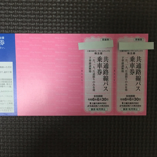 ミニレター☆三重交通　株主優待 共通路線バス　乗車券2枚☆2024.6.30(その他)