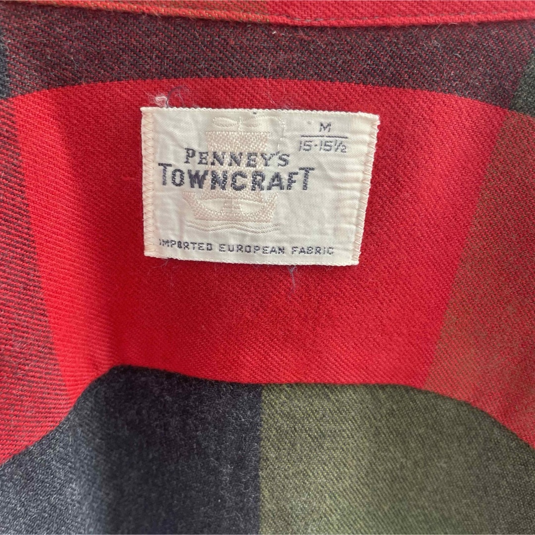 TOWNCRAFT(タウンクラフト)の60s penny’s towncraftネルシャツチェック古着オンブレM メンズのトップス(シャツ)の商品写真