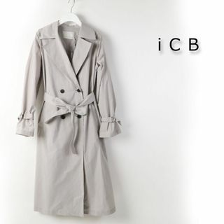 111 新品 今季 ICB 撥水 メモリーストレッチタフタ トレンチコート 4