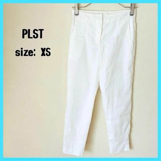 PLST プラステ カジュアルパンツ テーパードパンツ アイボリー リネン 麻