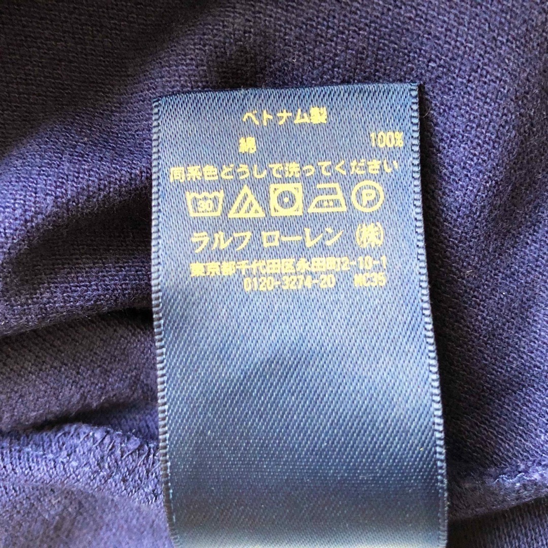 POLO RALPH LAUREN(ポロラルフローレン)のPOLO RALPH LAUREN ✨ポニー刺繍ワンピース　紺　S 綿 レディースのワンピース(ひざ丈ワンピース)の商品写真