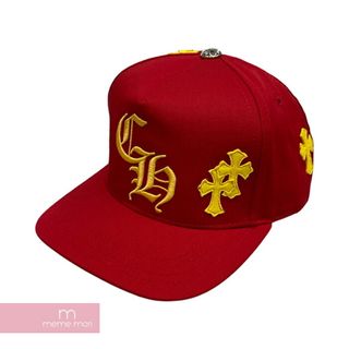 クロムハーツ(Chrome Hearts)のCHROME HEARTS Cross Patch Baseball Cap クロムハーツ クロスパッチベースボールキャップ 帽子 クロスボール CH刺繍 レッド×イエロー【240403】【新古品】【me04】(キャップ)