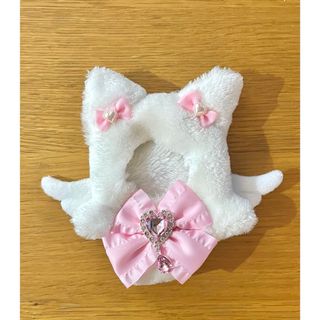 ぬい服 14cm しろねこピンク【セミオーダーOK】(ぬいぐるみ)