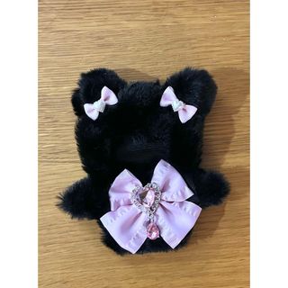 ぬい服 14cm くろくまピンク【セミオーダーOK】(ぬいぐるみ)