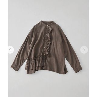 ネストローブ(nest Robe)のネストローブ 新品未使用☆ランダムギャザーフリルブラウス(シャツ/ブラウス(長袖/七分))