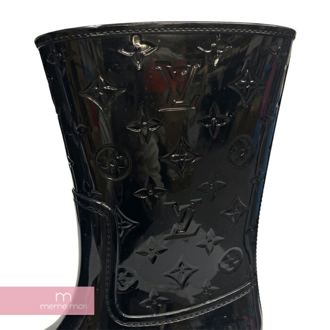 LOUIS VUITTON(ルイヴィトン)のLOUIS VUITTON 2021AW Monogram Drop Line Boots 1A8QV2 ルイヴィトン モノグラムドロツプスラインブーツ レインブーツ モノグラムフラワー ラバーソール エンボス加 ブラック サイズ40 【240331】【中古-B】【me04】 メンズの靴/シューズ(ブーツ)の商品写真