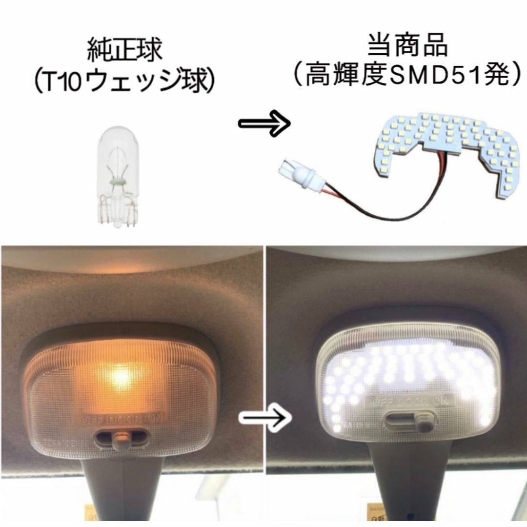 HA36S アルトワークス 専用設計 LEDルームランプ 高輝度SMD 自動車/バイクの自動車(車種別パーツ)の商品写真