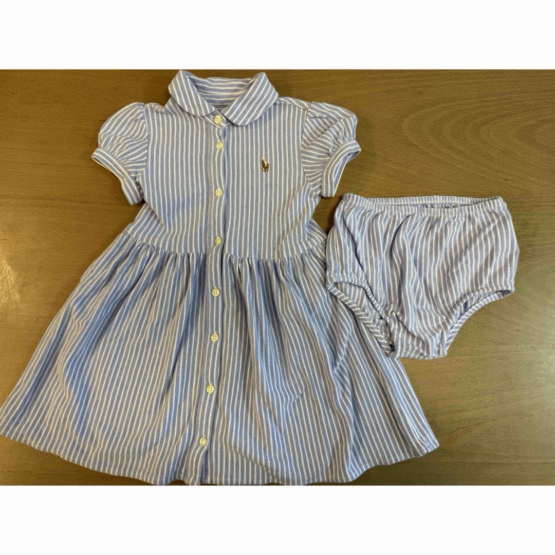 Ralph Lauren(ラルフローレン)のラルフローレン ralphlauren ポロ ワンピース 半袖 ポロシャツ キッズ/ベビー/マタニティのベビー服(~85cm)(ワンピース)の商品写真