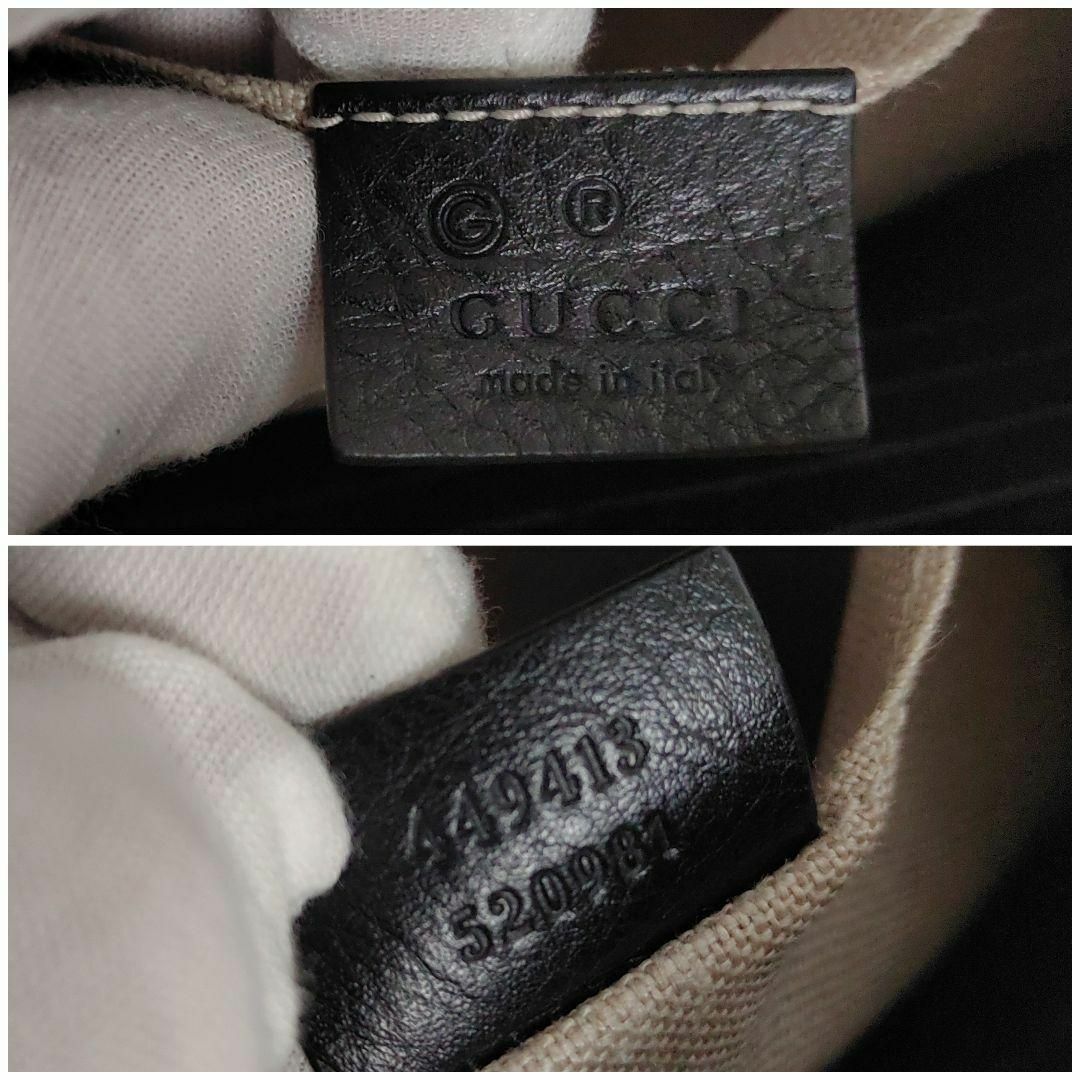 Gucci(グッチ)の良品 GUCCI グッチ ショルダーバッグ マイクログッチ 449413 黒 レディースのバッグ(ショルダーバッグ)の商品写真