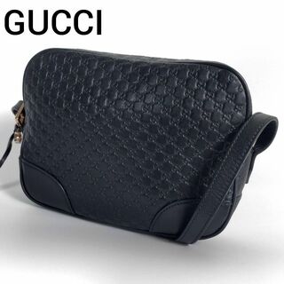グッチ(Gucci)の良品 GUCCI グッチ ショルダーバッグ マイクログッチ 449413 黒(ショルダーバッグ)