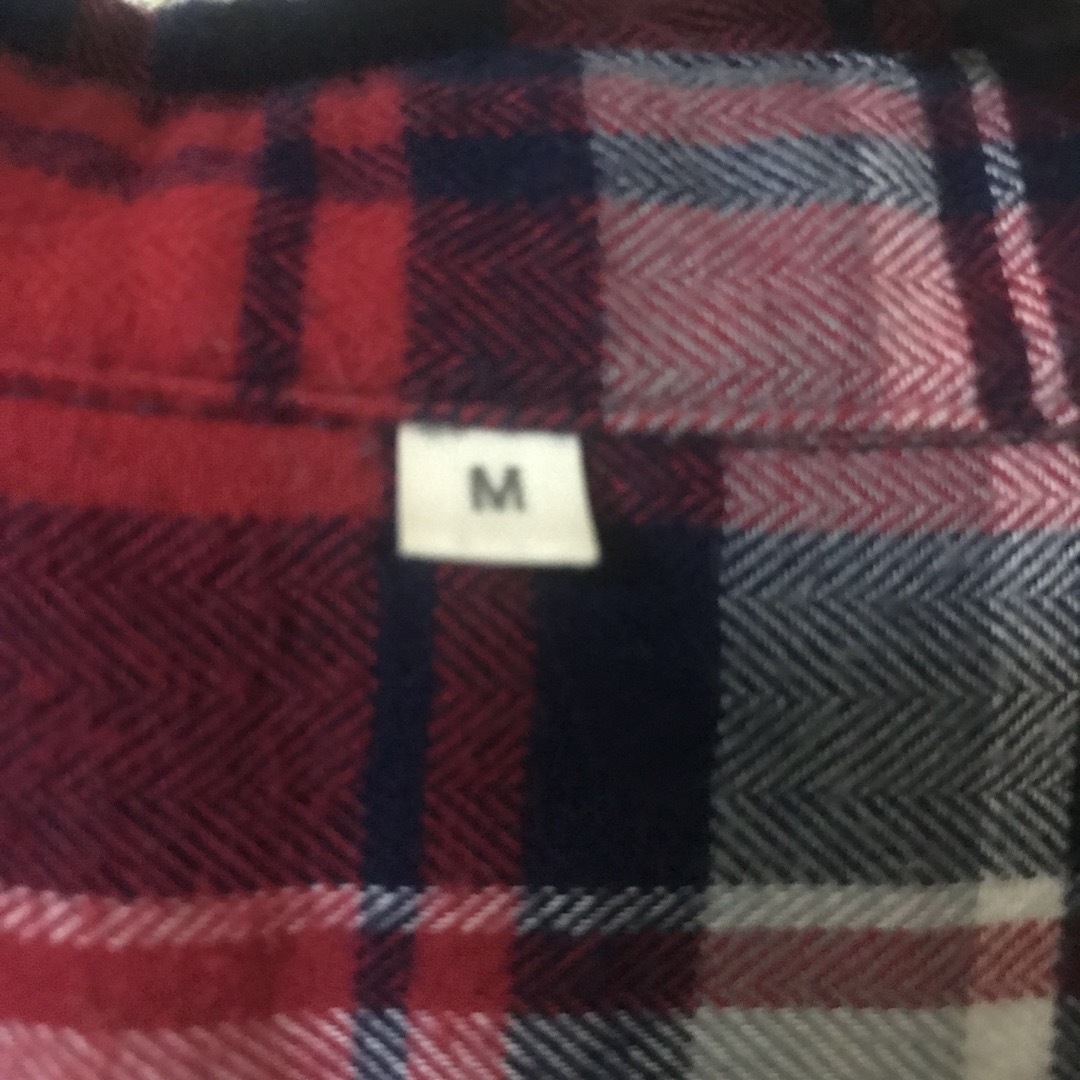 AEON(イオン)のAEON トップバリュ　チェック　シャツ　赤系　Mサイズ レディースのトップス(シャツ/ブラウス(長袖/七分))の商品写真