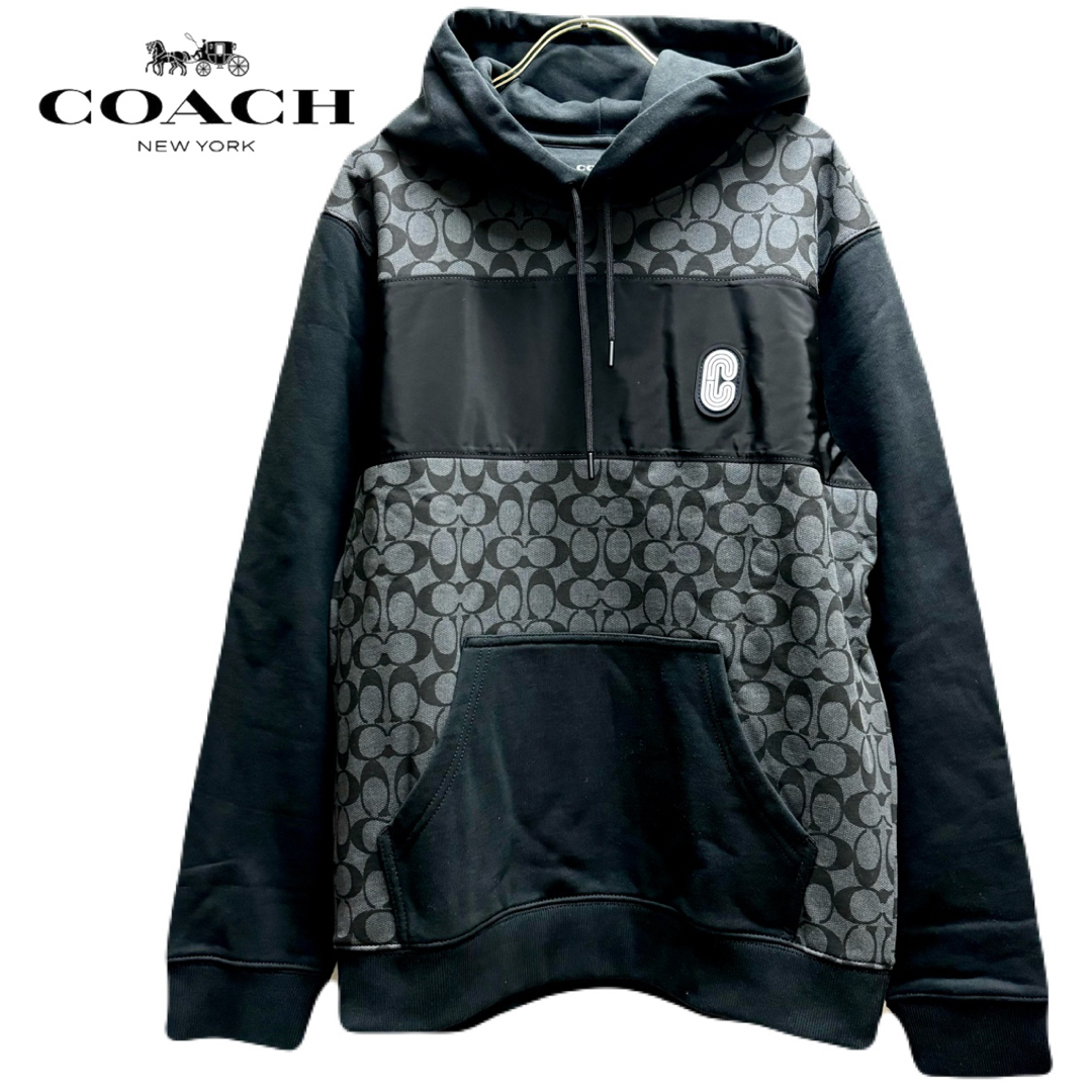 COACH(コーチ)のコーチ COACH シグネチャーコットンフーディ (US)Mサイズ メンズのトップス(パーカー)の商品写真