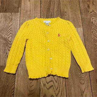 ラルフローレン(Ralph Lauren)の☆美品☆ラルフローレン　長袖　黄色　キッズベビー　綿　女の子　ガールズ(カーディガン/ボレロ)