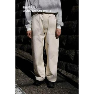 ワンエルディーケーセレクト(1LDK SELECT)の【新品未使用】EVCON FATIGUE PANTS  OFF WHITE(カジュアルパンツ)