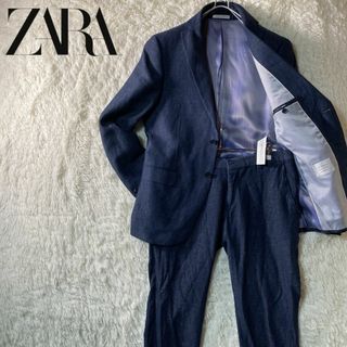 ザラ(ZARA)の美品 ZARA ザラ リネン混 麻 セットアップ スーツ ジャケット パンツ M(セットアップ)