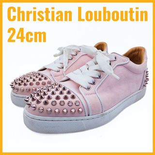 クリスチャンルブタン(Christian Louboutin)のクリスチャンルブタン ビエイラ2 スエード スパイクスタッズ スニーカー ピンク(スニーカー)