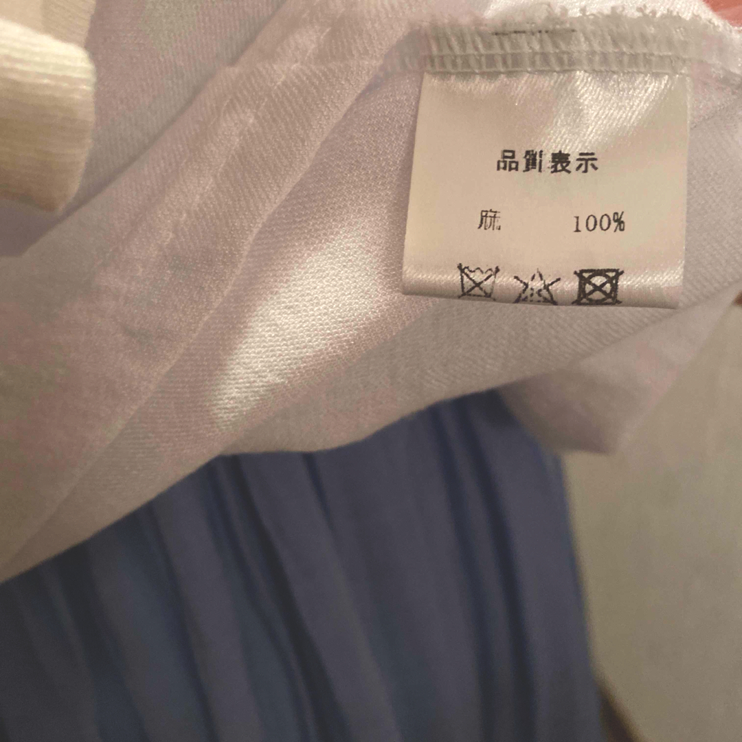 5%クーポン出てます　使用少なめ　美品　麻100%デザインカットソー　Tシャツ レディースのトップス(Tシャツ(半袖/袖なし))の商品写真