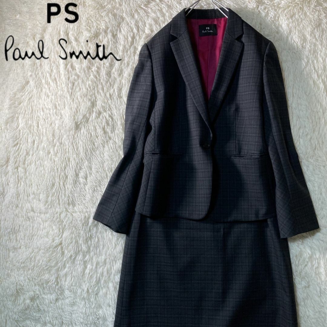 Paul Smith(ポールスミス)の極美品 PSポールスミス スカートスーツ 46L 44L 2XL 大きいサイズ レディースのフォーマル/ドレス(スーツ)の商品写真