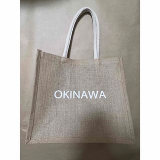 ムジルシリョウヒン(MUJI (無印良品))の新品 無印良品沖縄限定OKINAWAロゴジュートバッグ トートバッグ(トートバッグ)