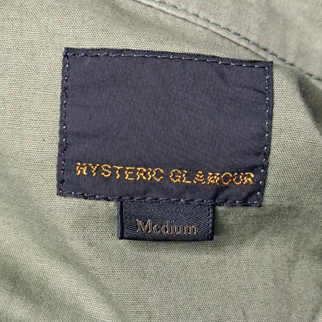 HYSTERIC GLAMOUR(ヒステリックグラマー)の定価2.9万 ヒステリックグラマー　フラガール刺繍　ミリタリーシャツ　Ｍ メンズのトップス(シャツ)の商品写真