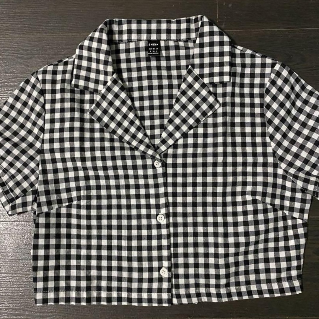 ギンガムチェック シャツ レディースのトップス(シャツ/ブラウス(半袖/袖なし))の商品写真