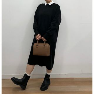 ユニクロ(UNIQLO)のスフレヤーンワンピース（スムース・長袖）　gu ZARA プラステ　しまむら(ひざ丈ワンピース)