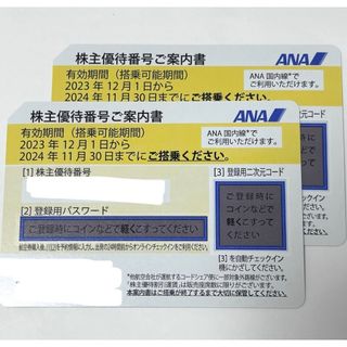 エーエヌエー(ゼンニッポンクウユ)(ANA(全日本空輸))のANA 株主優待券の2枚セット(航空券)