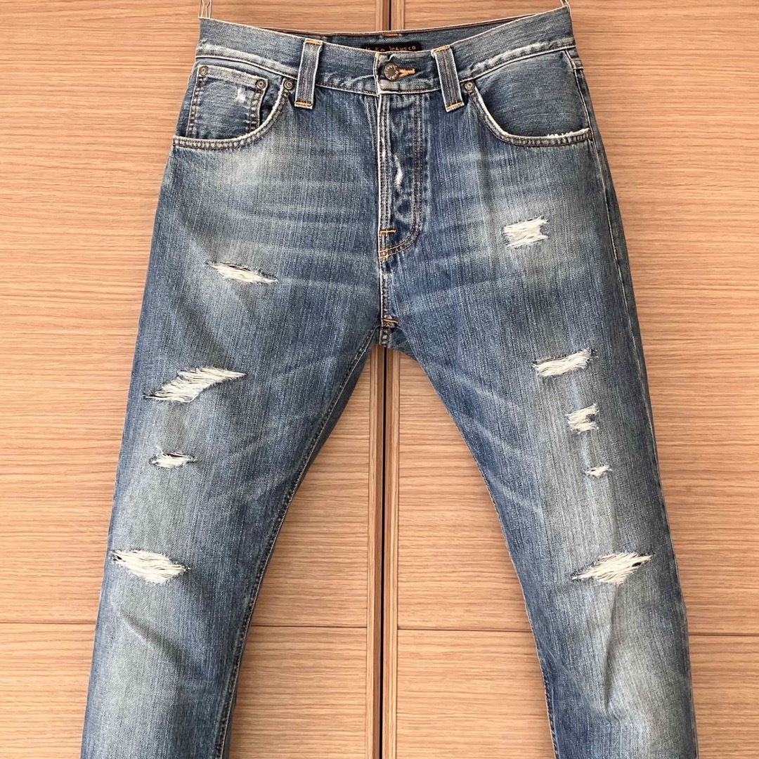 Nudie Jeans(ヌーディジーンズ)のNudie Jeans ダメージ　デニム　ジーンズ　ヌーディジーンズ メンズのパンツ(デニム/ジーンズ)の商品写真