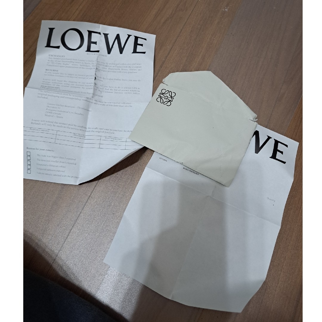 LOEWE(ロエベ)の画像確認用　未使用 LOEWE カーフスキンバックパック レディースのバッグ(ショルダーバッグ)の商品写真