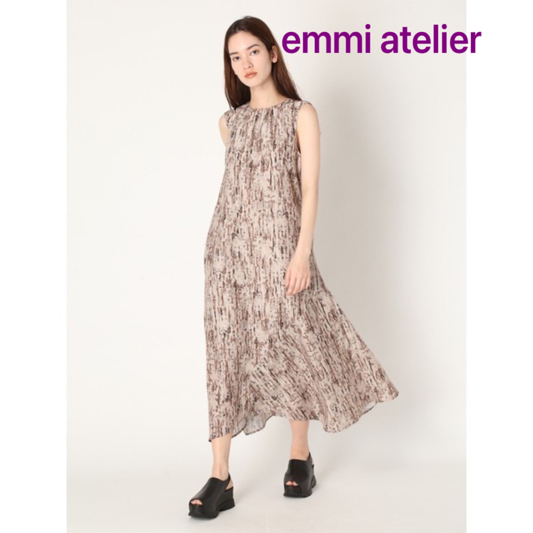 emmi atelier(エミアトリエ)のemmi atelier エミアトリエ ♡ アースプリントドレス　ワンピース レディースのワンピース(ロングワンピース/マキシワンピース)の商品写真