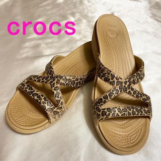 クロックス(crocs)のクロックス パトリシア2レオパード送料無料サンダルミュール豹柄(サンダル)