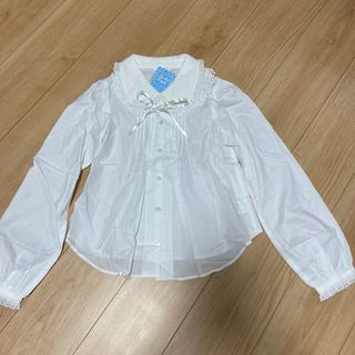 シャーリーテンプル(Shirley Temple)のシャーリーテンプル　フリル襟付き　丸襟シャツ　160 新品未使用(Tシャツ/カットソー)