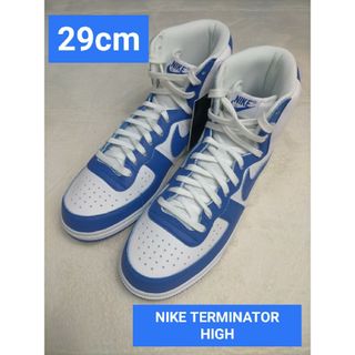 ナイキ(NIKE)のナイキ ターミネーター ハイ 29cm ホワイト ブルー スニーカー NIKE(スニーカー)