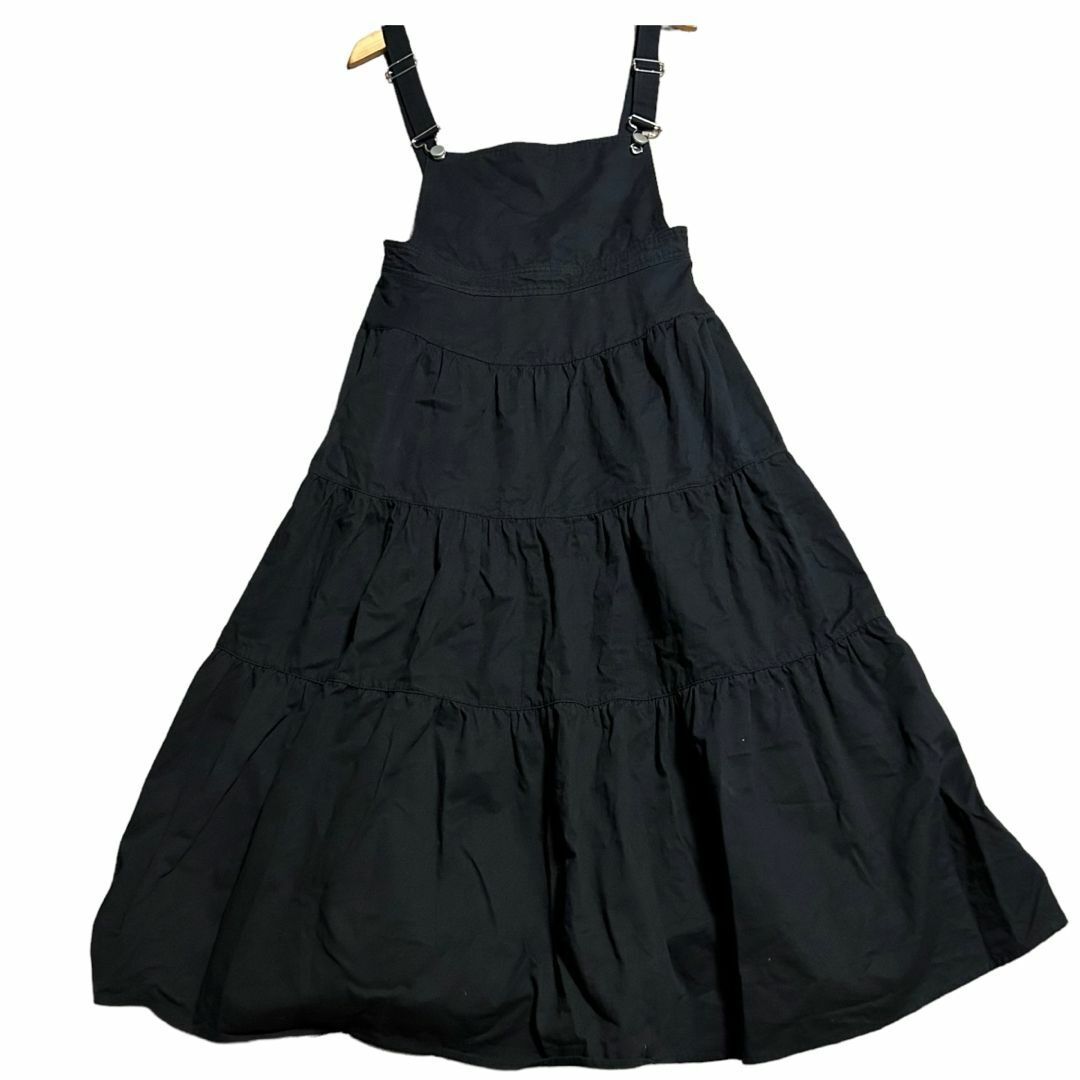 ABITOKYO(アビトーキョー)のアビトーキョー サロペット風ティアードスカート ブラック Mサイズ レディースのスカート(ロングスカート)の商品写真