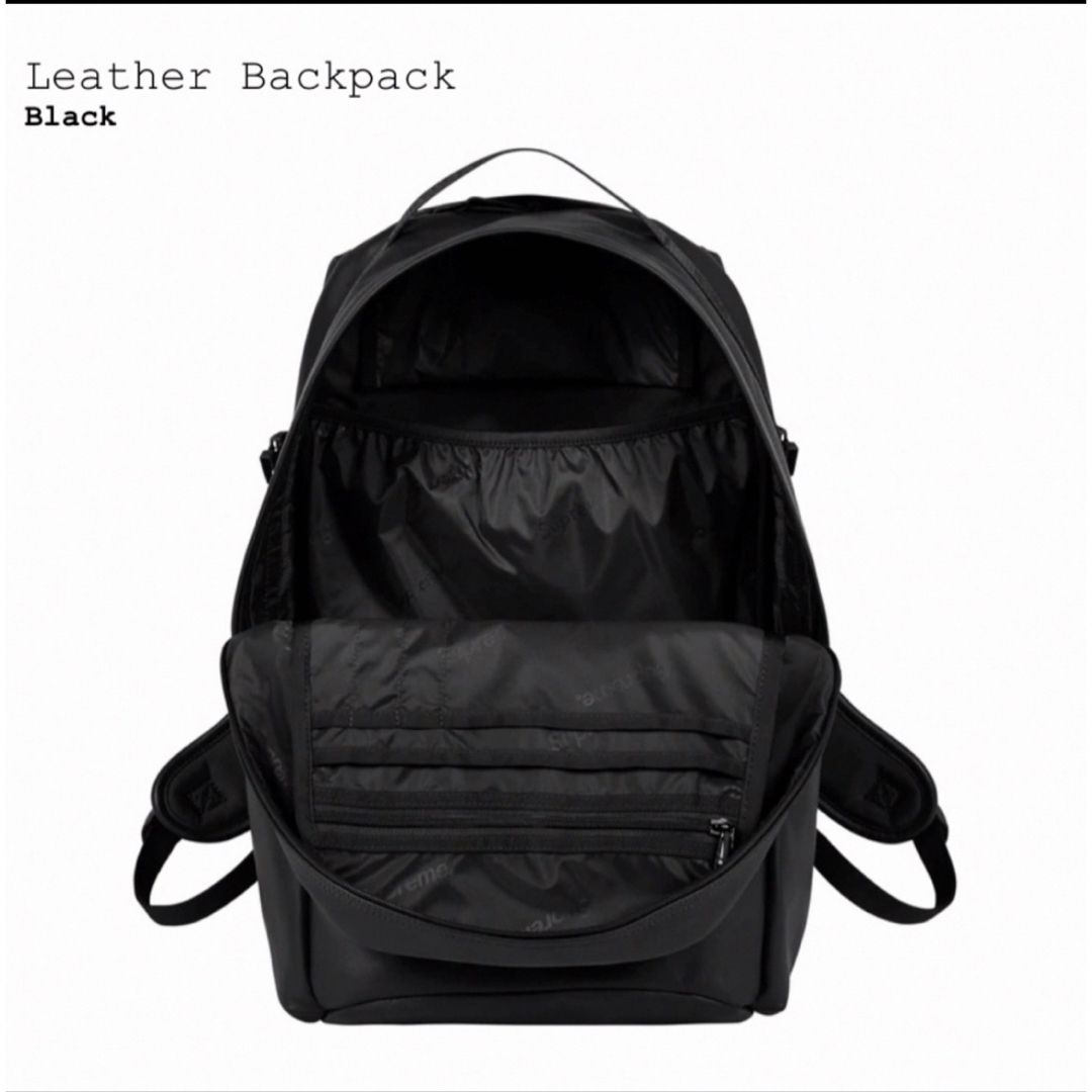 Supreme(シュプリーム)のSUPREME LEATHER BACK PACK BLACK メンズのバッグ(バッグパック/リュック)の商品写真