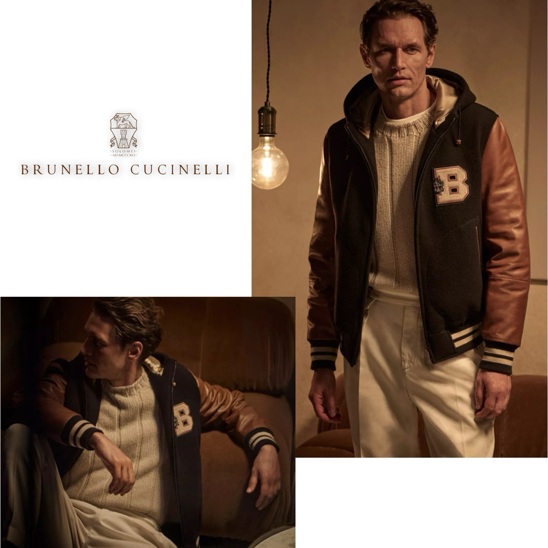 BRUNELLO CUCINELLI(ブルネロクチネリ)のM14★未使用★23-24AW★極上フードつきブルゾン ブルネロクチネリ メンズのジャケット/アウター(ブルゾン)の商品写真